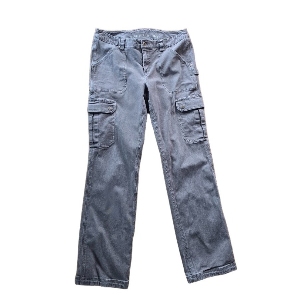Duluth Trading Gray Cargo Pant Curvesetter Utility Women 10x33 Workwear Gorpcore
